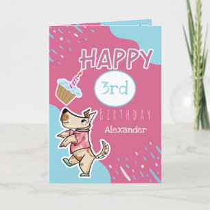 That Dog Life Pink Blue Birthday Photo Card