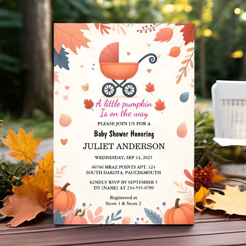 That Farm Pink Blue Boho Girl Boy Fall Baby Shower Invitation