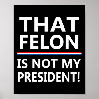 That Felon Is Not My President Anti-trump Poster
