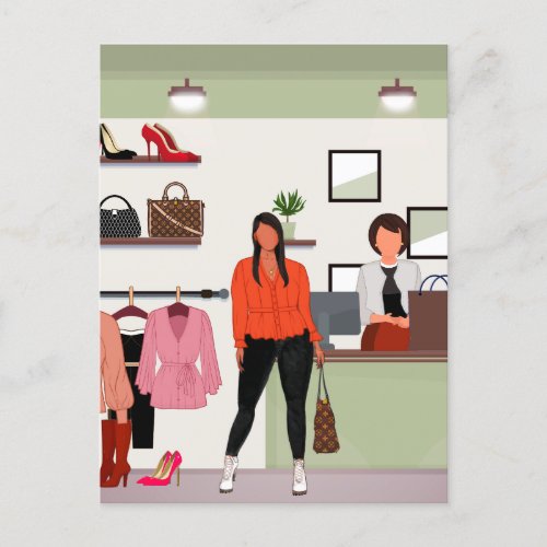 That Girl  Chic Colorful Everyday Design Postcard