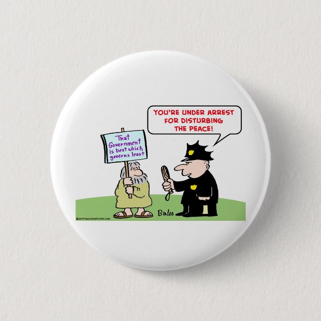 that government  is best which governs least pinback button (Front)