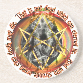 That is not dead which can eternal lie drink coaster