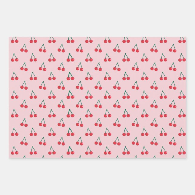 That is Very Cherry Wrapping Paper Sheets (Front)