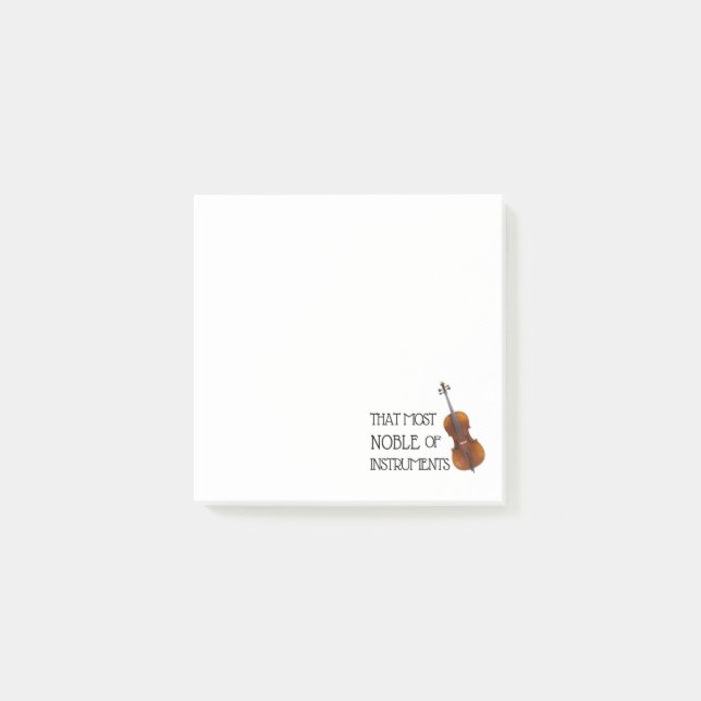 That Most Noble of Instruments - Cello Post-it Notes (Front)