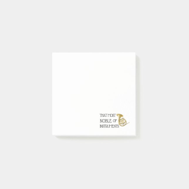 That Most Noble of Instruments - French Horn Post-it Notes (Front)