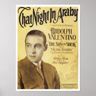 That Night in Araby Vintage Songbook Cover Poster