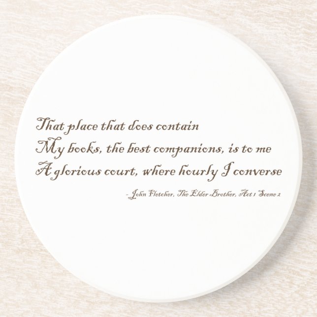 That Place That Does Contain My Books Drink Coaster (Front)
