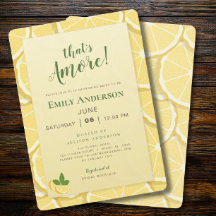 That’s Amore Bridal Shower Italian Lemon Amalfi Invitation