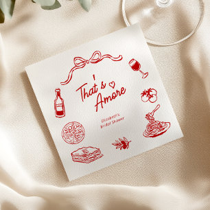 That’s Amore Coquette Italian Bridal Shower Paper Napkins