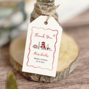 That’s Amore Hand Drawn Italian Red Bridal Shower Gift Tags