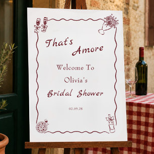 That’s amore Italian bridal shower welcome sign 