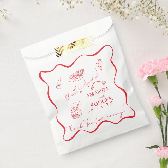 That’s Amore Italian Doodles Wedding  Favor Bag (Sealed)
