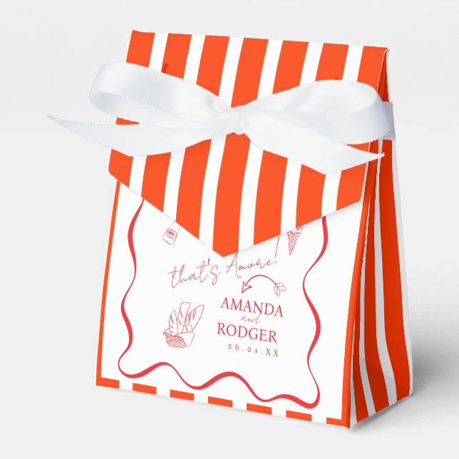 That’s Amore Italian Doodles Wedding Favor Boxes (Front Side)