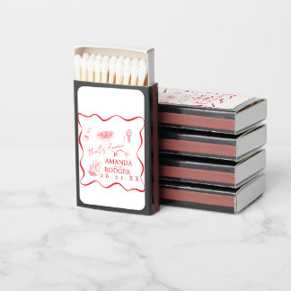 That’s Amore Italian Doodles Wedding Napkin Matchboxes