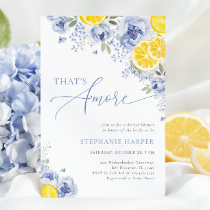That’s Amore Italian Lemon Bridal Shower Invitation