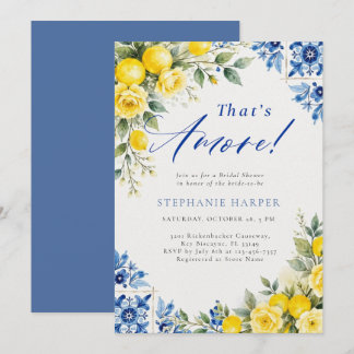 That’s Amore Italian Lemon Bridal Shower  Invitation