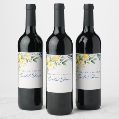 That’s Amore Italian Lemon Bridal Shower Wine Label