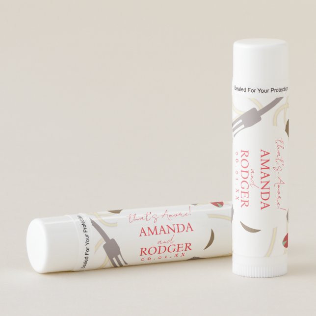 That’s Amore Italian Pasta Wedding Lip Balm (Front)