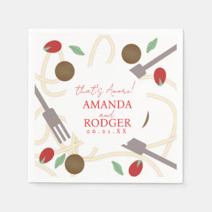 That’s Amore Italian Pasta Wedding Napkins