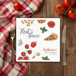 That’s Amore Italian Pizza and Pasta Bridal Shower Napkins