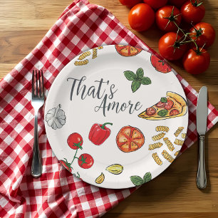 That’s Amore Italian Pizza and Pasta Bridal Shower Paper Plates