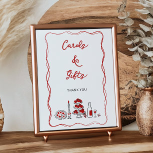 That’s Amore Italian Red Bridal Shower Cards Gifts Poster