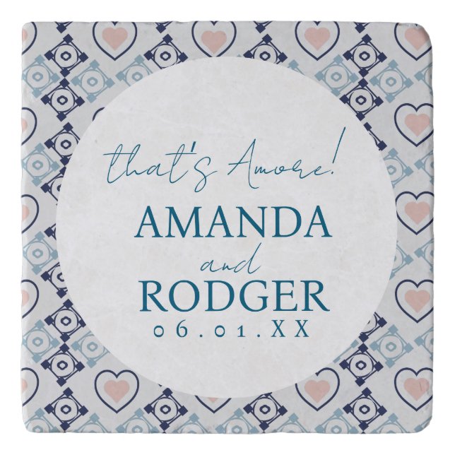 That’s Amore Italian Tiles and Hearts Trivet (Front)