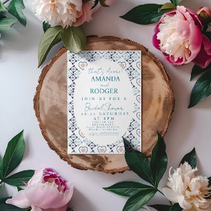 That’s Amore Italian Tiles Hearts Wedding Invitation