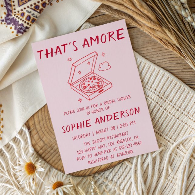 That’s Amore Pizza Bridal Shower Invitation (Creator Uploaded)