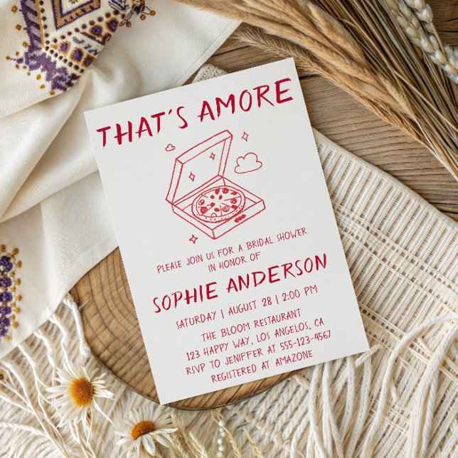 That’s Amore Pizza Bridal Shower Invitation (Creator Uploaded)