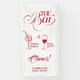 That’s Amore Red Bridal Shower Mimosa Bar Banner