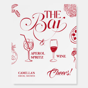 That’s Amore Red Bridal Shower Mimosa Bar Foam Board