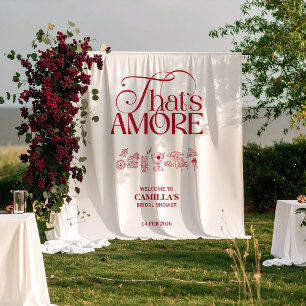 That’s Amore Red hand drawn Bridal Shower Tapestry