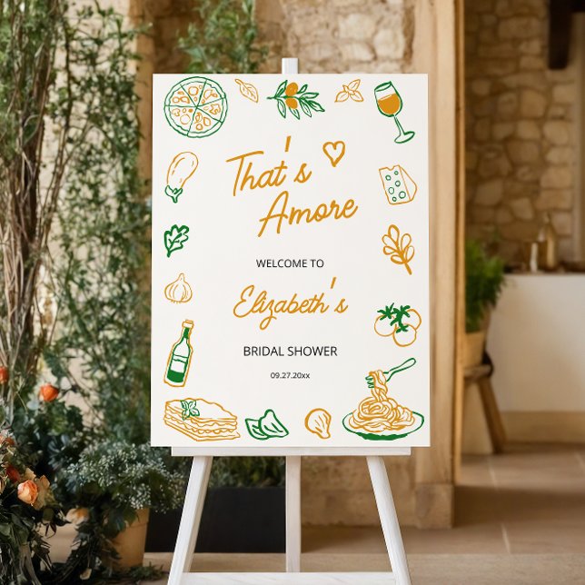 That’s Amore Rustic Italian Food Bridal Shower Foam Board (Creator Uploaded)
