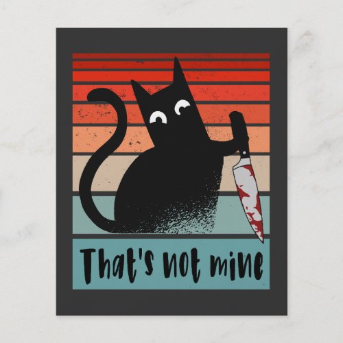 Thatâs not mine Innocent Cat with knife Postcard  Flyer