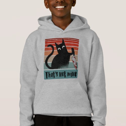 Thatâs not mine Innocent Cat with knife Postcard  Hoodie