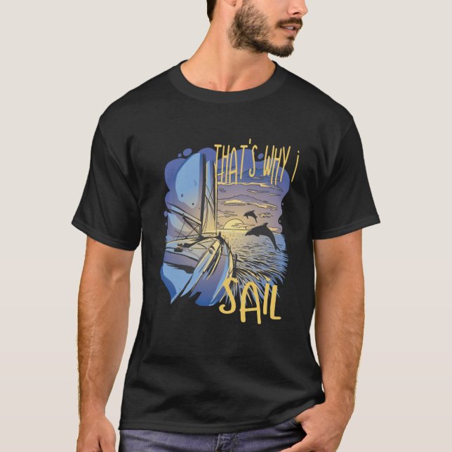 That´s Why I Sail  Boating Boat Owner Pullover Hoo (Front)