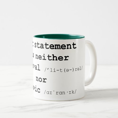 That Statement Was Neither Literal Nor Ironic Two_Tone Coffee Mug