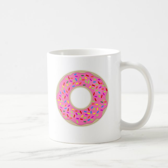 That Tasty Pink Donut Cute Breakfast Fun Coffee Mug (Right)