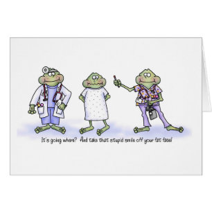 That Thermometer is Going WHERE?  Funny Frogs Cards