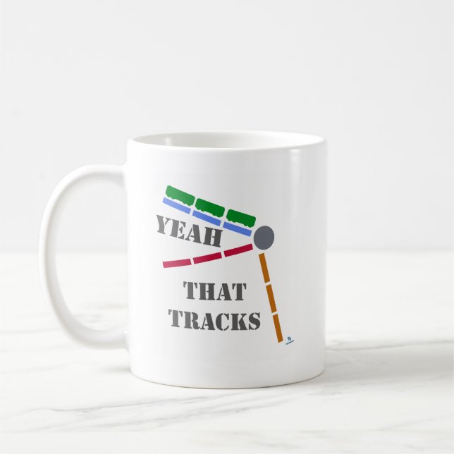 That Tracks Cool Train Boardgame Themed Coffee Mug (Left)