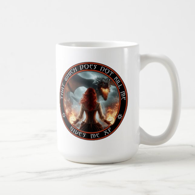 That Which Does Not Kill Me Gives Me XP Coffee Mug (Right)