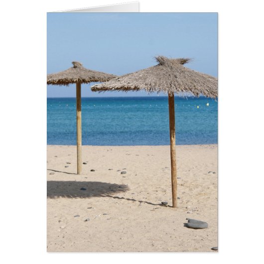 Thatch Beach Umbrellas Cards (Front)
