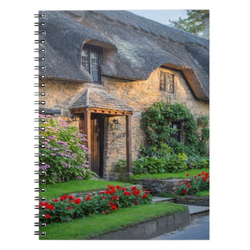 Thatch roof cottage in England Notebook