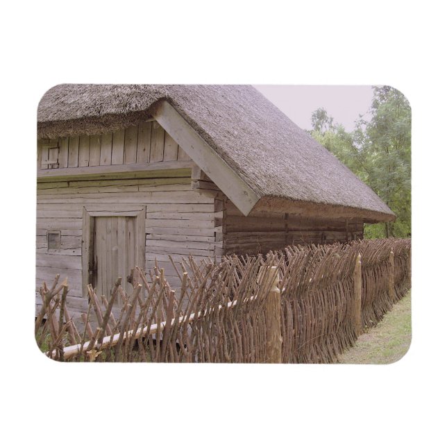 Thatch Roof House, Rumsiskes Museum, LITHUANIA - Magnet (Horizontal)