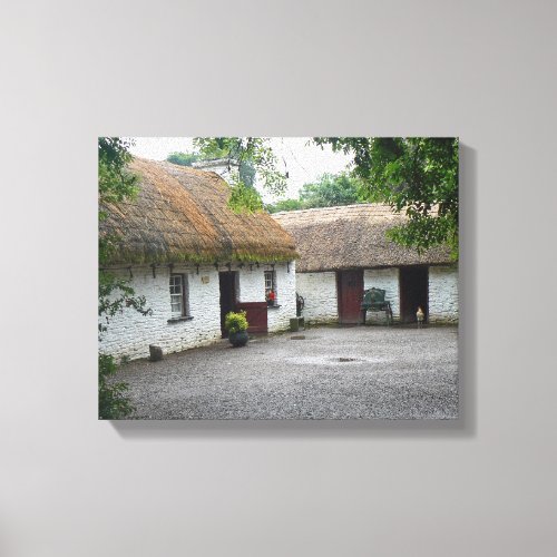 Thatched cottage in Ireland Canvas Print