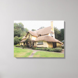 Thatched Cottage in Selworthy Canvas Print