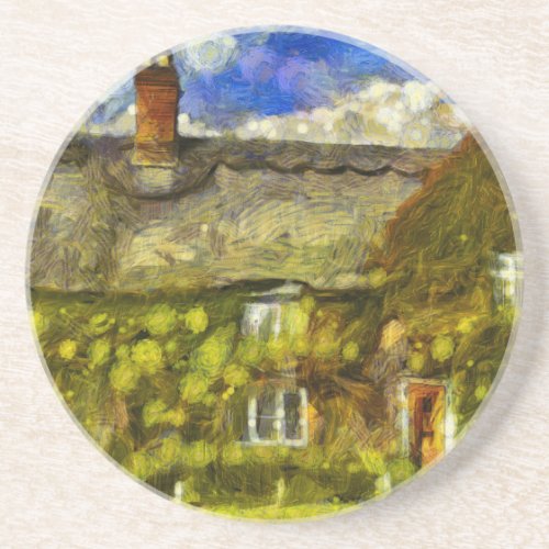 Thatched Cottage Van Gogh Coaster