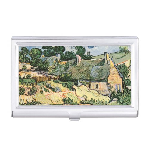 Thatched Cottages at Cordevill Vincent  van Gogh  Business Card Case