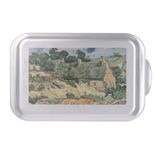 Thatched Cottages at Cordevill Vincent  van Gogh   Cake Pan